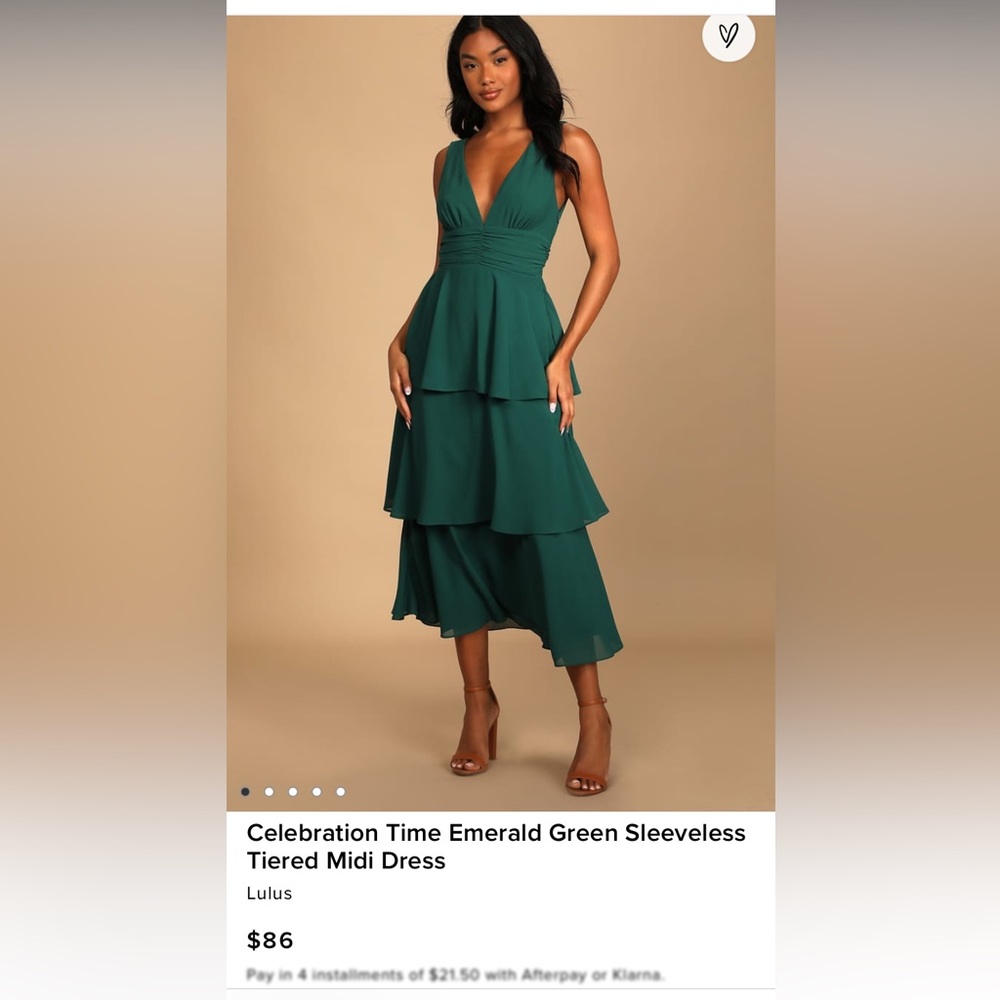 Lulus celebration time emerald green dress